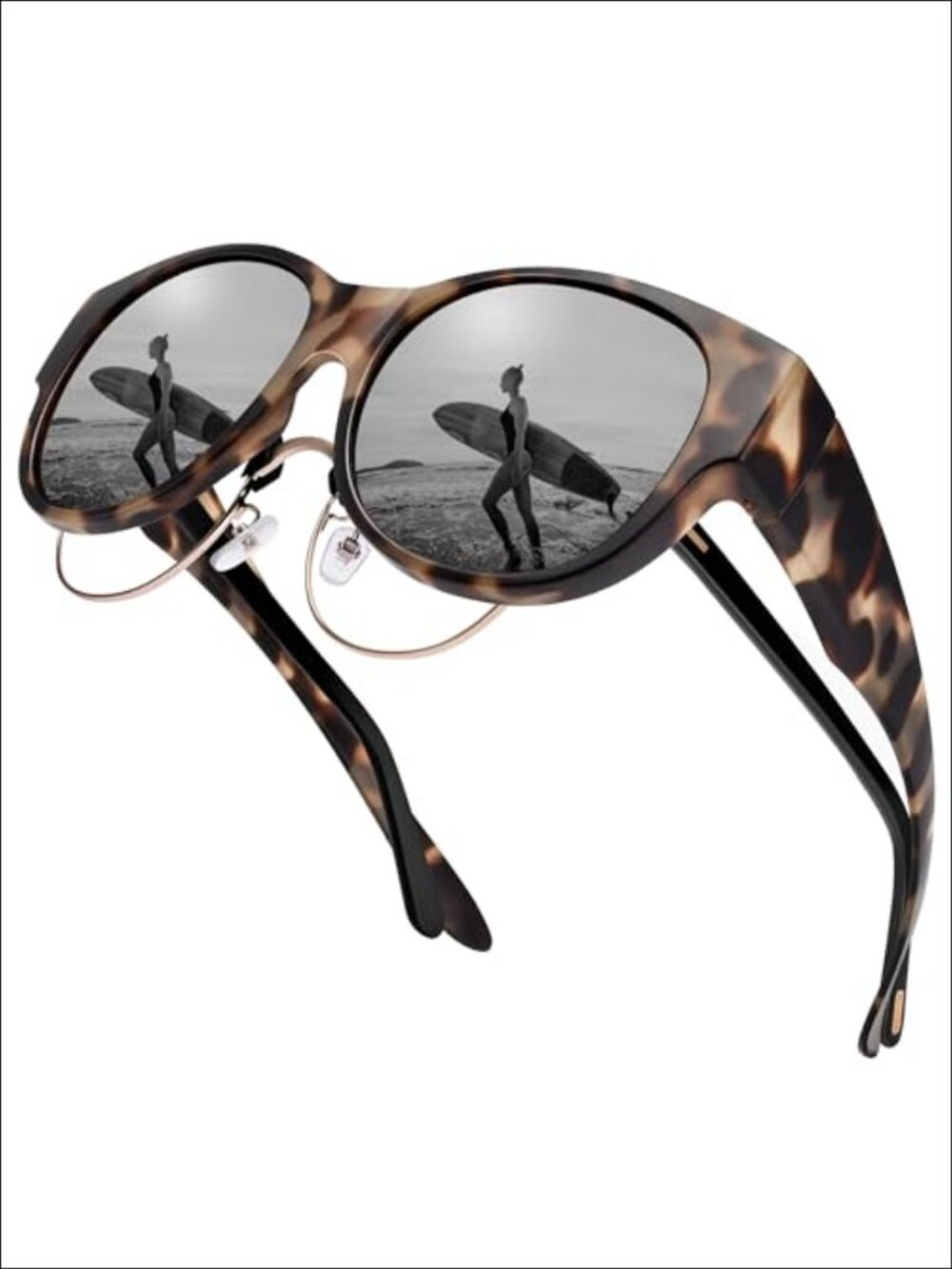 Polarized Fit Over Glasses Sunglasses UV400 Protection Cat Eye Women